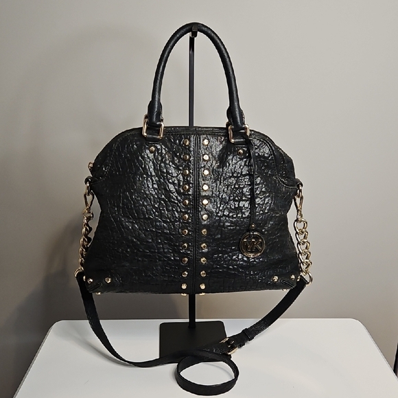 Michael Kors Handbags - Michael Kors Black Leather Studded Handbag